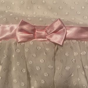 Nanny baby white polkadot dress